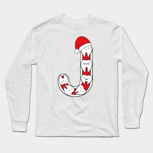 Letter J (Happimola Christmas Alphabet) Long Sleeve T-Shirt